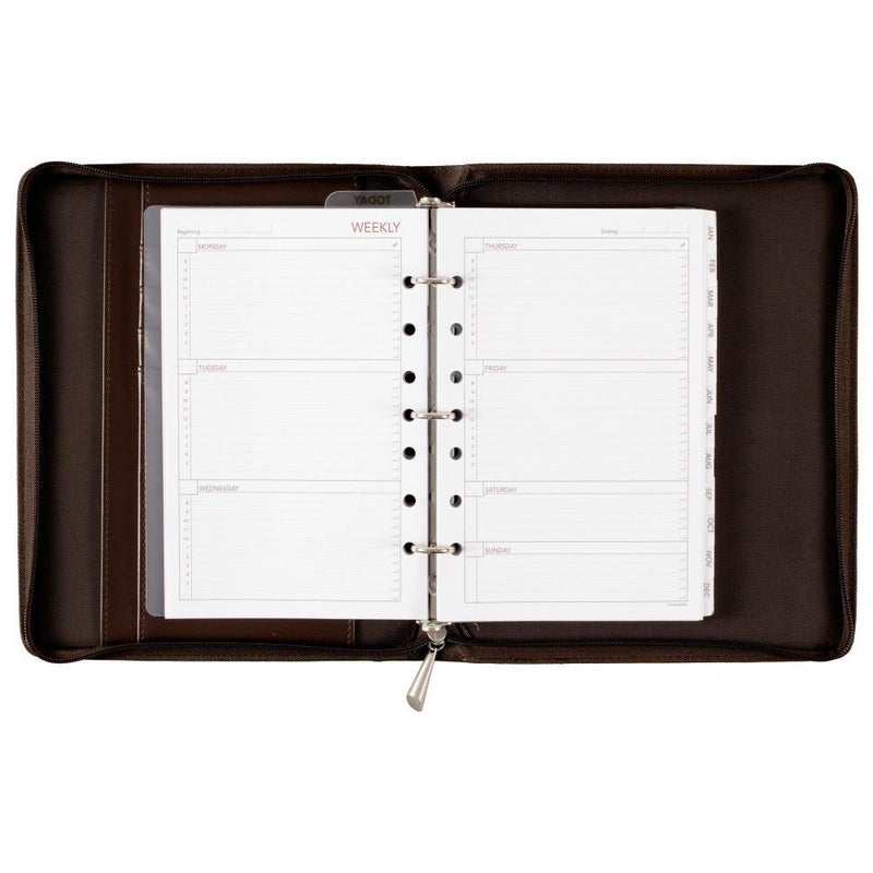 AT-A-GLANCE "AT-A-GLANCE Day Runner Windsor QuickView Slim Profile Starter Set, Undated, 3 Rings, Size 4, 5-1/2 x 8-1/2"", Black or Brown, Color Will Vary (101-0286) " - Image 4